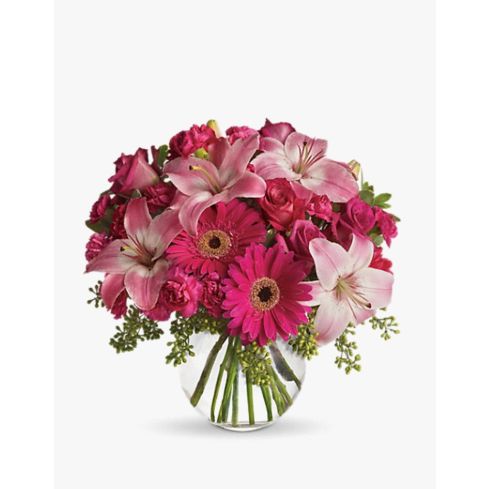 Orchids and freesias bouquet